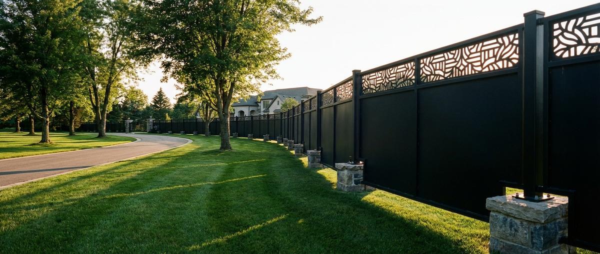 Luxury estate perimeter fence