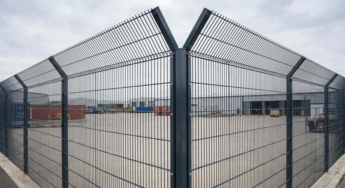 Commercial perimeter security fencing
